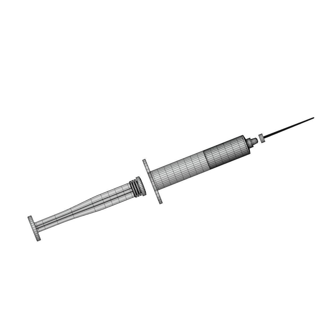 Disposable Syringe 3D Model – PBR Medical Asset, FBX, OBJ, Blender - View 11