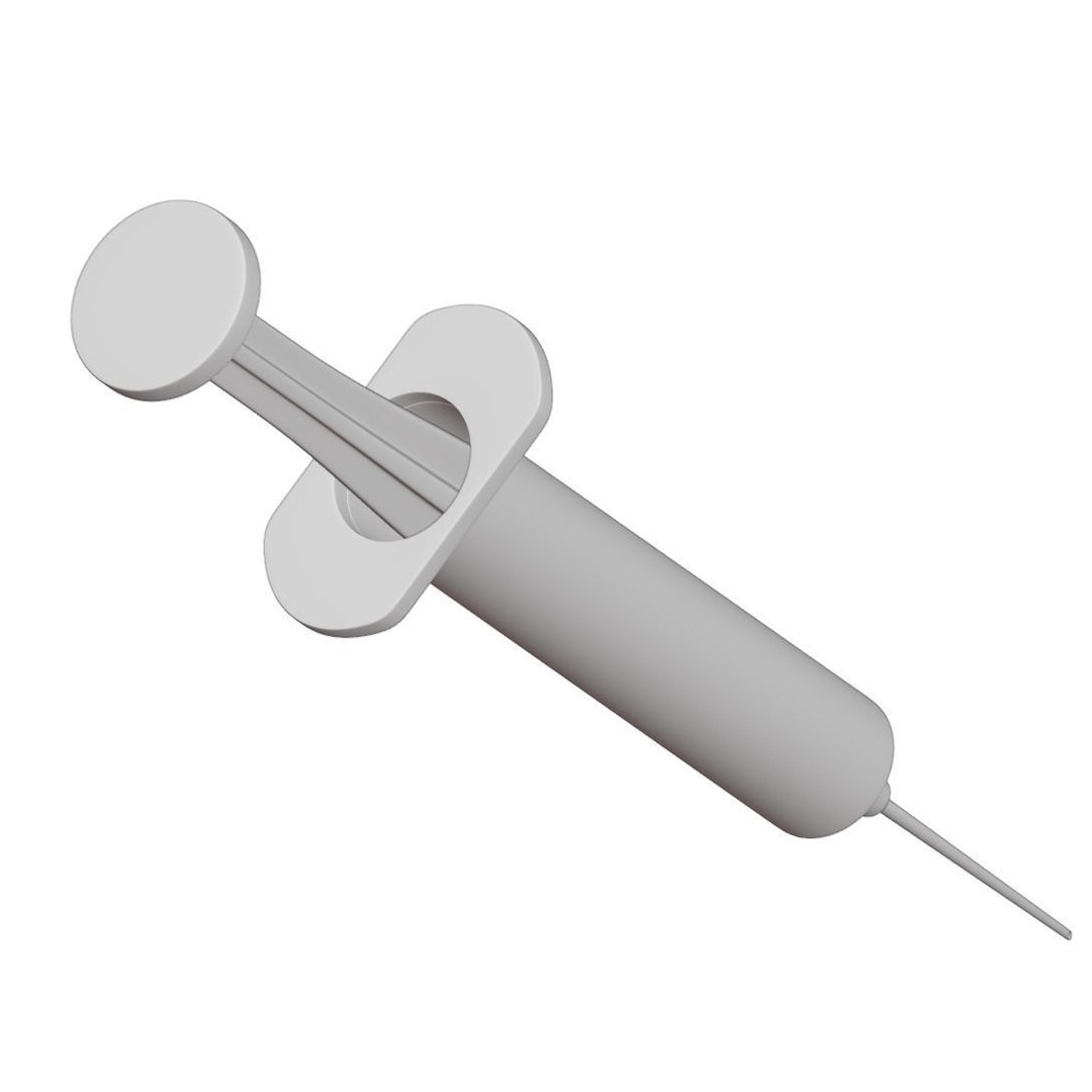 Disposable Syringe 3D Model – PBR Medical Asset, FBX, OBJ, Blender - View 19