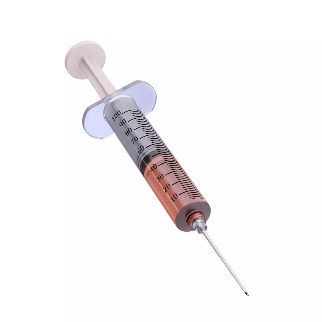 Disposable Syringe 3D Model – PBR Medical Asset, FBX, OBJ, Blender - View 2