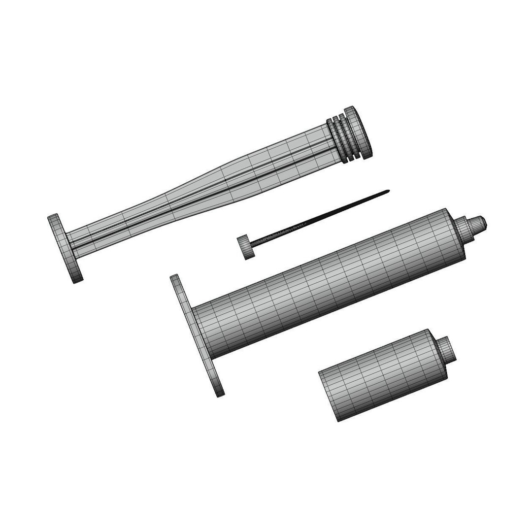 Disposable Syringe 3D Model – PBR Medical Asset, FBX, OBJ, Blender - View 23