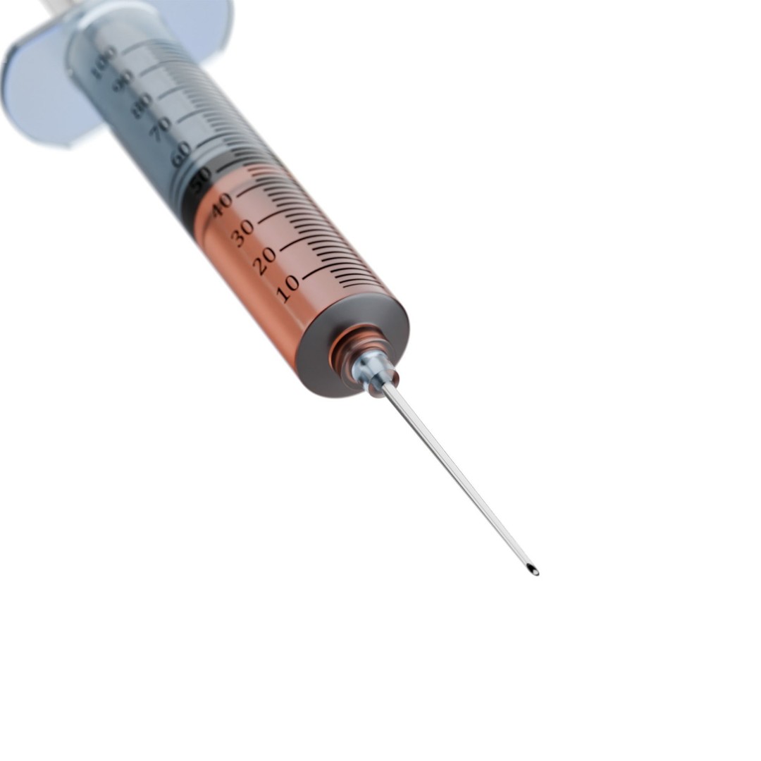Disposable Syringe 3D Model – PBR Medical Asset, FBX, OBJ, Blender - View 4