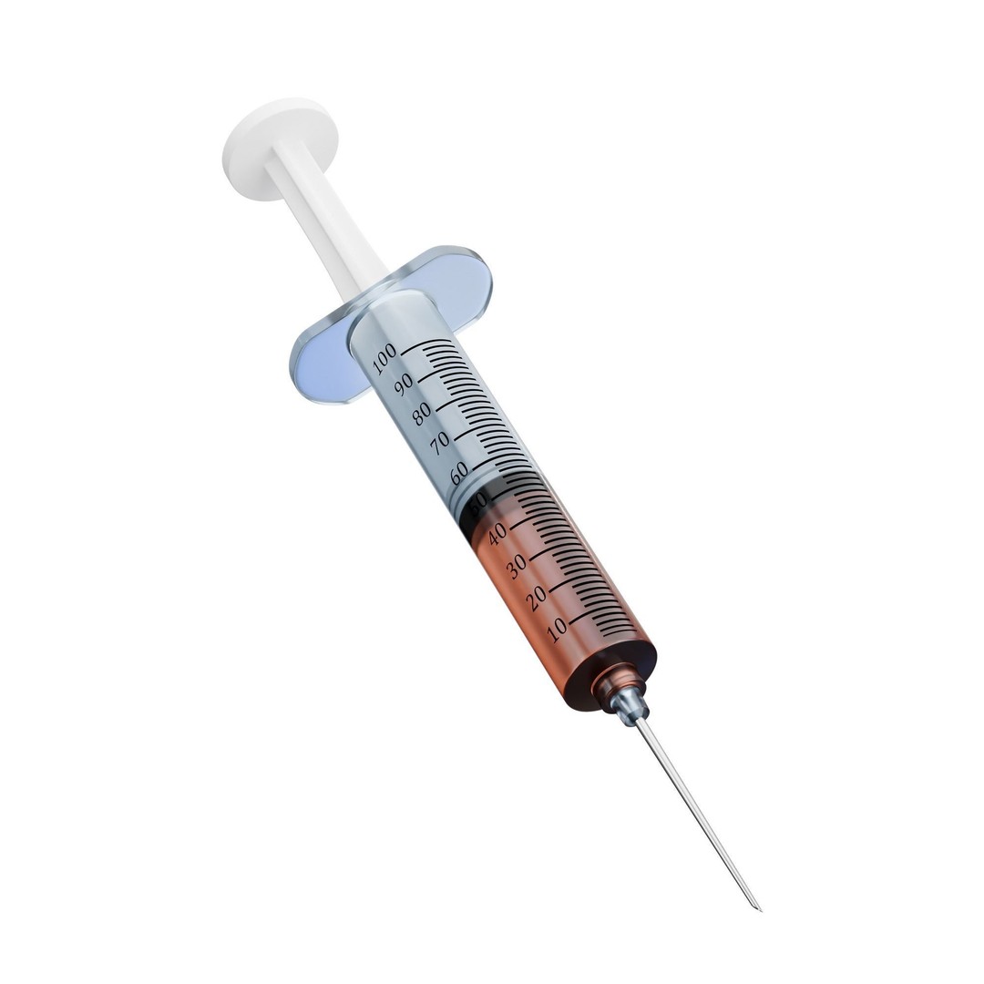 Disposable Syringe 3D Model – PBR Medical Asset, FBX, OBJ, Blender - View 5