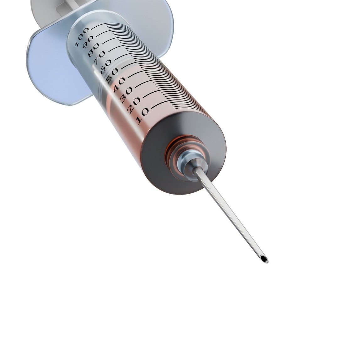 Disposable Syringe 3D Model – PBR Medical Asset, FBX, OBJ, Blender - View 7