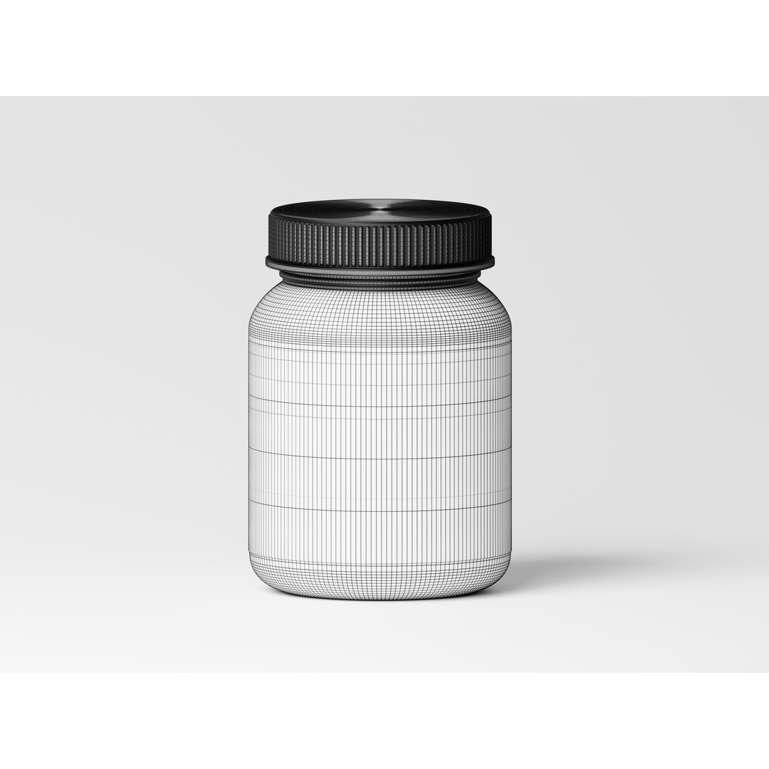 Cosmetic or Medicine Bottle 3D Model – Low Poly PBR Asset, FBX - View 4