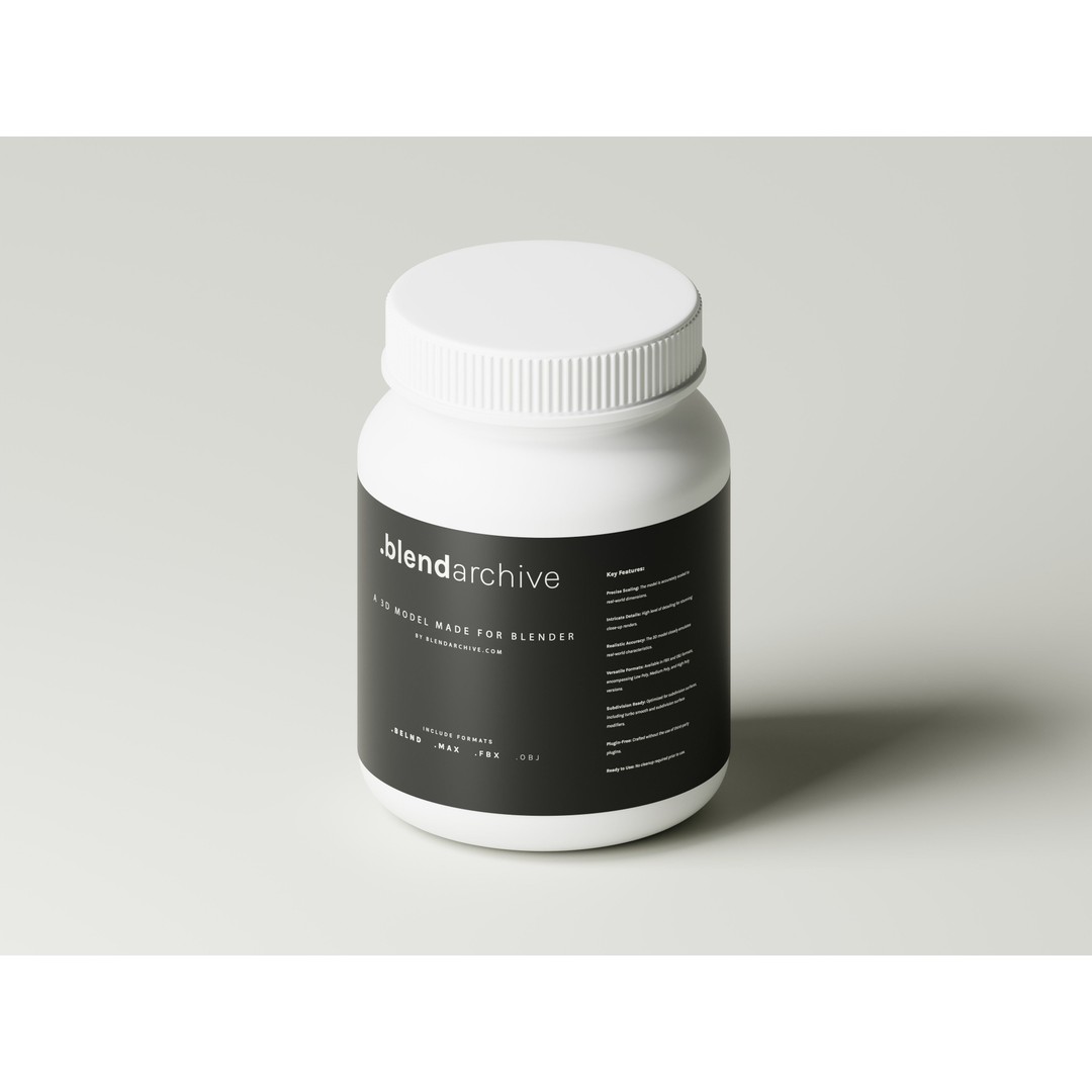 Cosmetic or Medicine Bottle 3D Model – Low Poly PBR Asset, FBX - View 5
