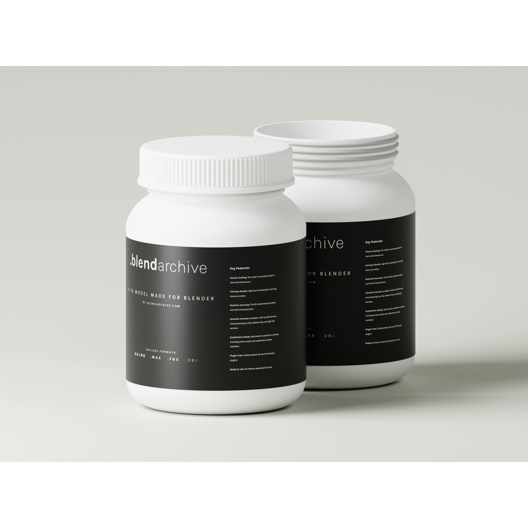 Cosmetic or Medicine Bottle 3D Model – Low Poly PBR Asset, FBX - View 7
