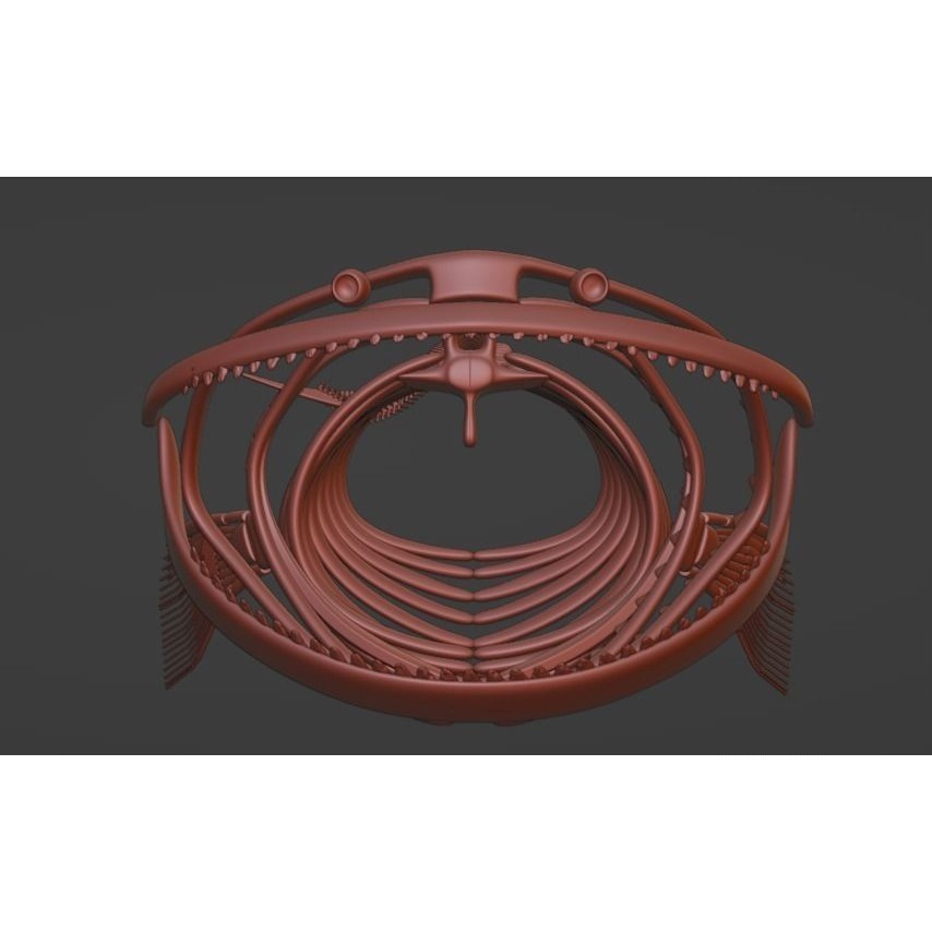 Bloop Sea Monster Skeleton 3D Model – Low Poly Game Asset, FBX - View 3