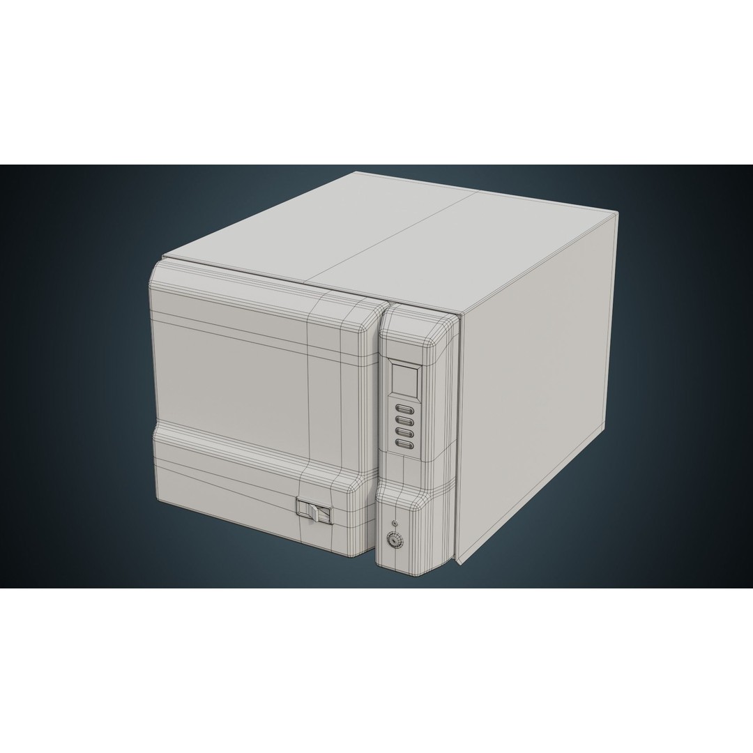 Autoclave 3D Model – Low Poly Medical Equipment, FBX, Blender - View 8