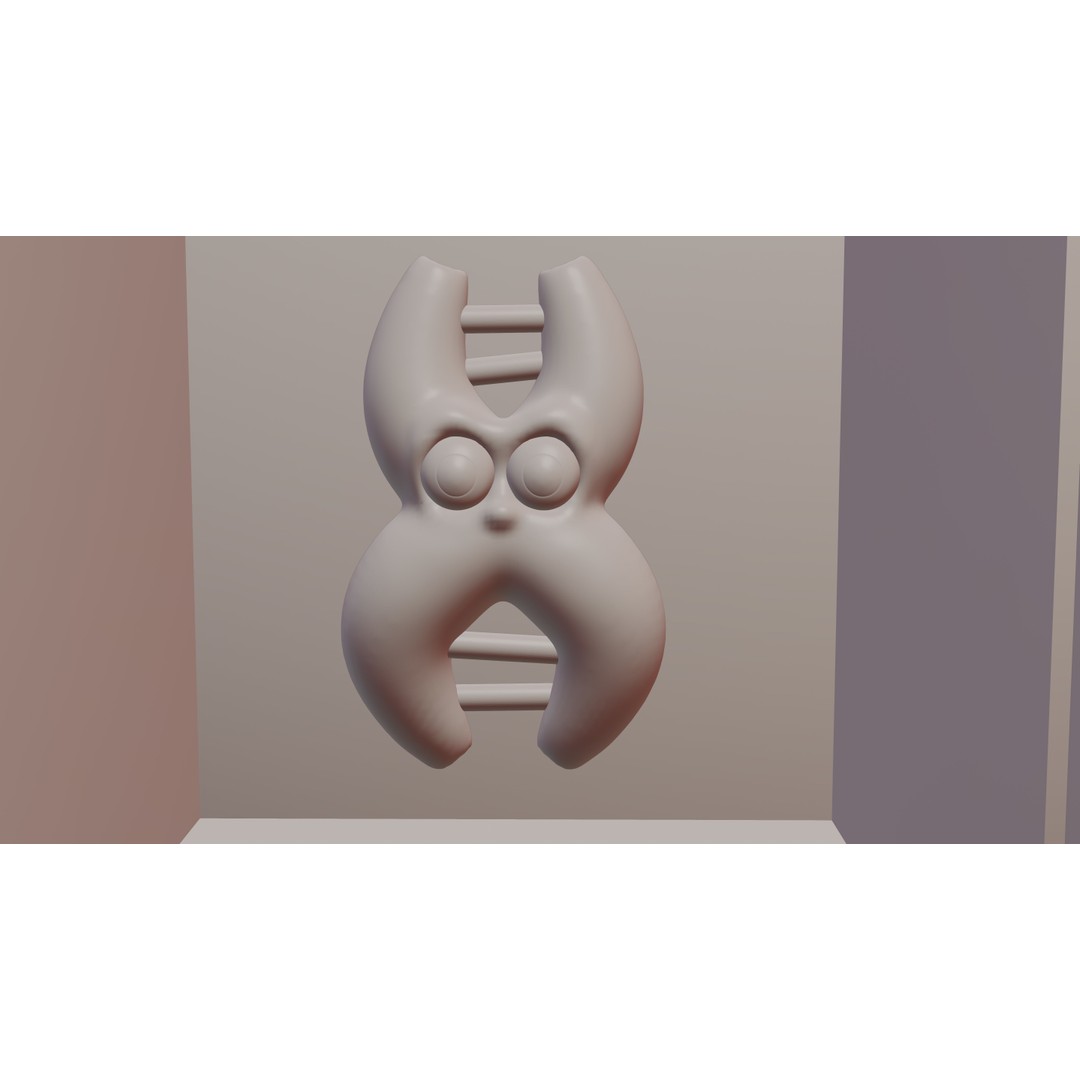 Cute Cartoon DNA 3D Model – Expressive Character Asset, Blender - View 10