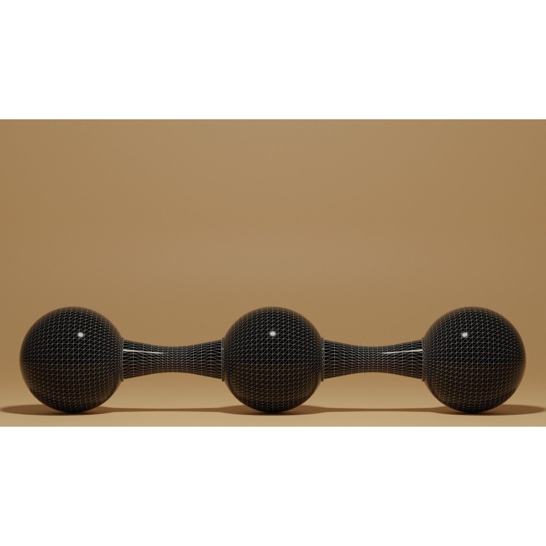Nitrous Oxide N2O Molecule 3D Model – Low Poly PBR Asset, FBX, OBJ - View 6