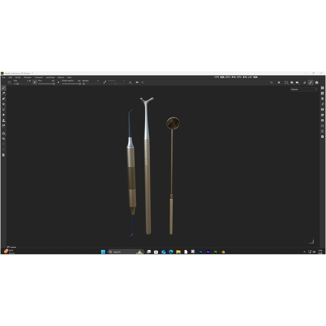 Dental Instruments 3D Model – High Quality Medical Asset, FBX, OBJ - View 3