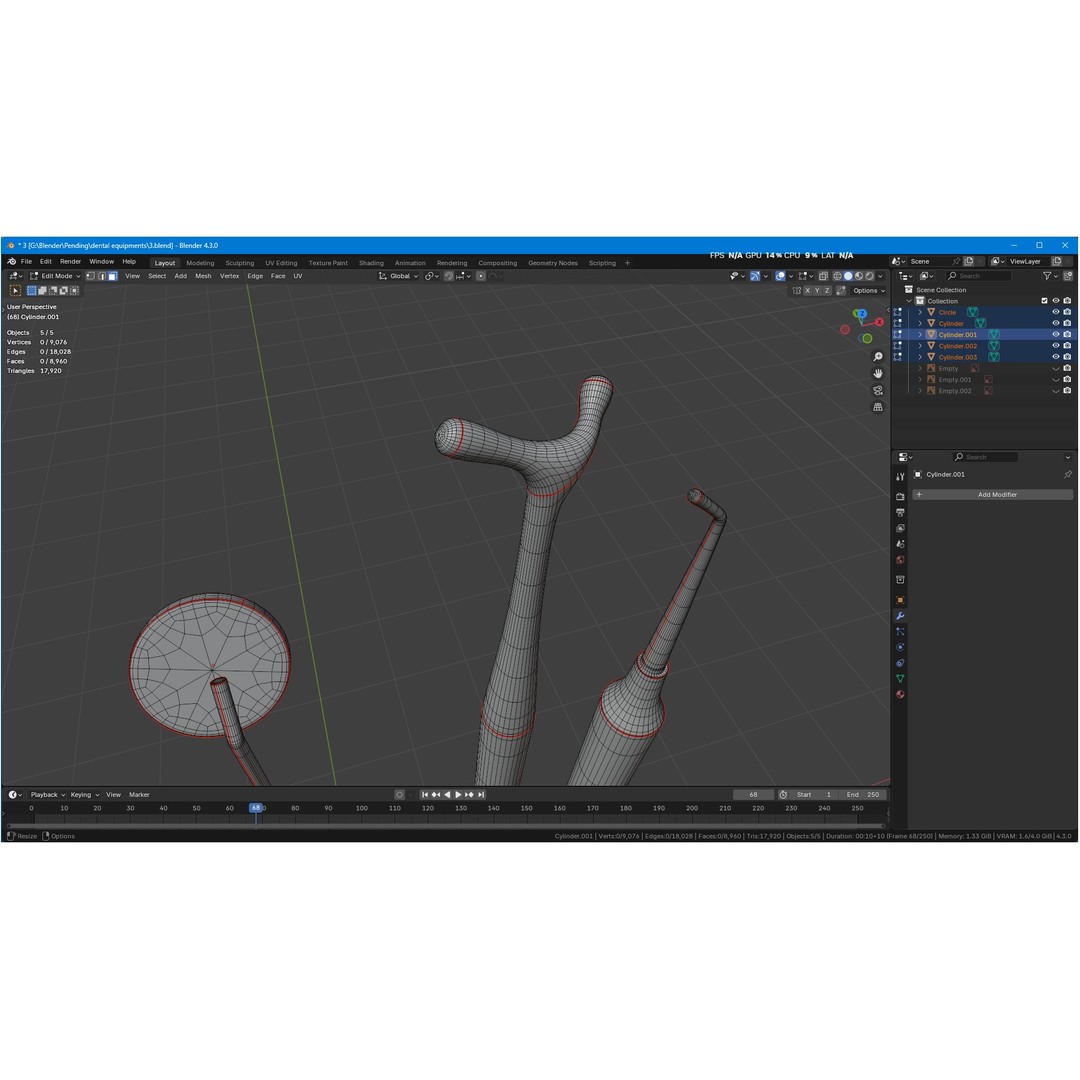 Dental Instruments 3D Model – High Quality Medical Asset, FBX, OBJ - View 50