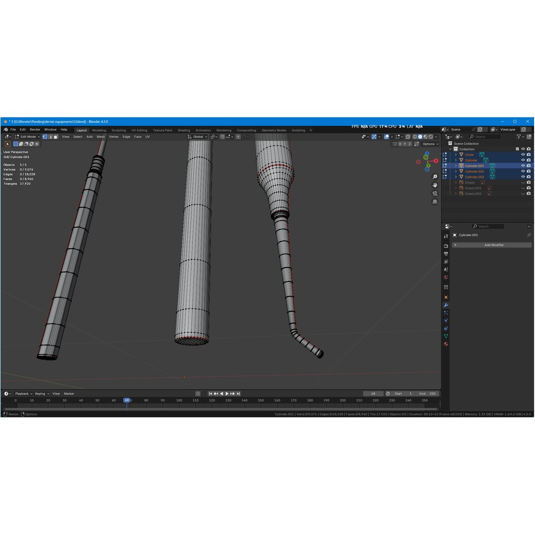 Dental Instruments 3D Model – High Quality Medical Asset, FBX, OBJ - View 55
