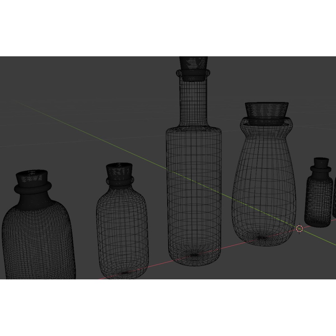 Medical Lab Bottles 3D Model – Low Poly Glassware for CG Projects - View 26