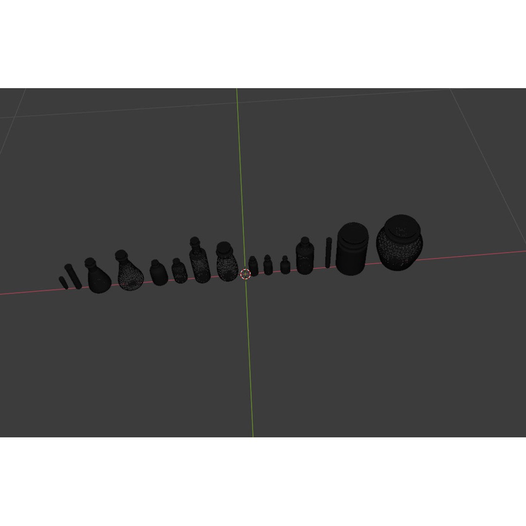 Medical Lab Bottles 3D Model – Low Poly Glassware for CG Projects - View 30