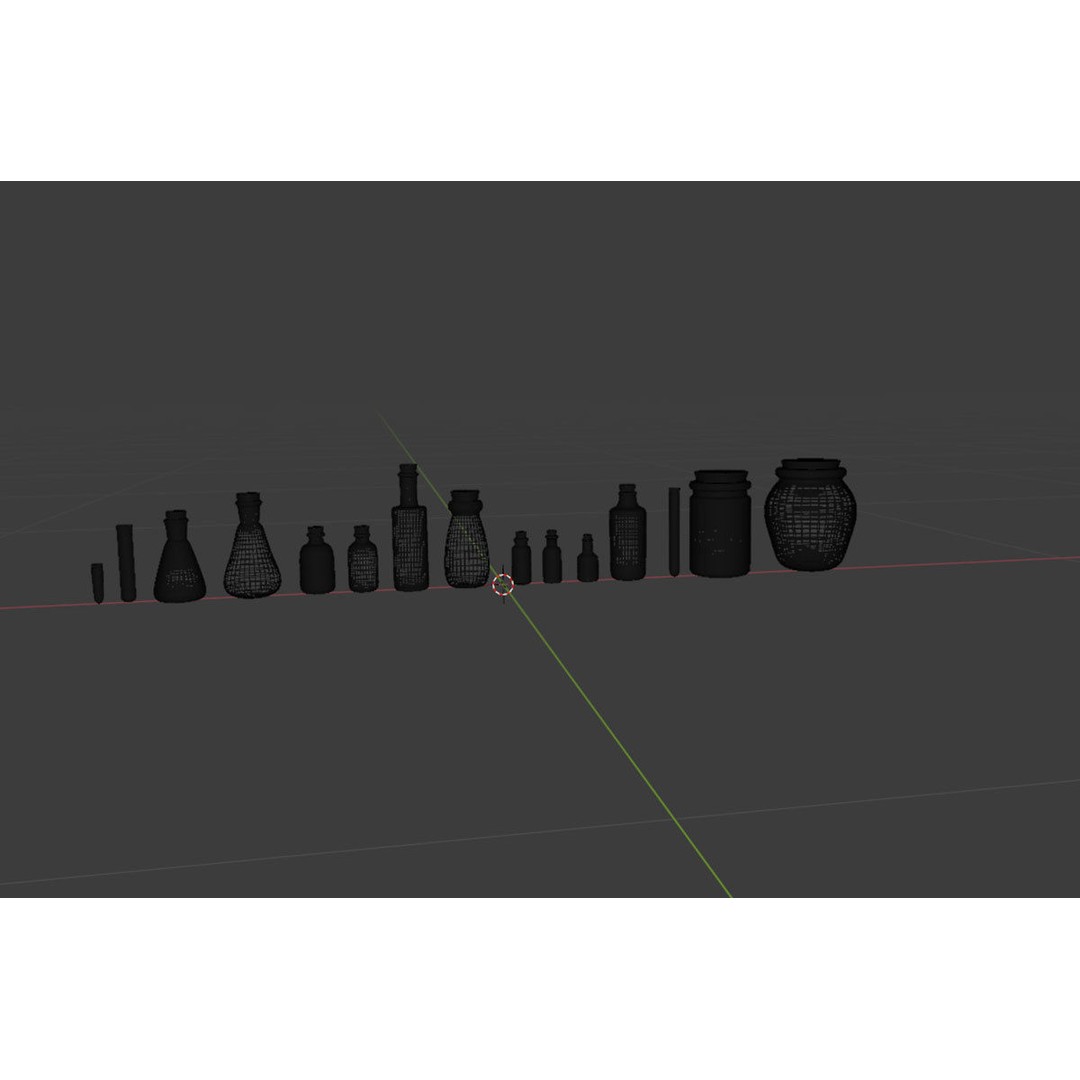 Medical Lab Bottles 3D Model – Low Poly Glassware for CG Projects - View 31