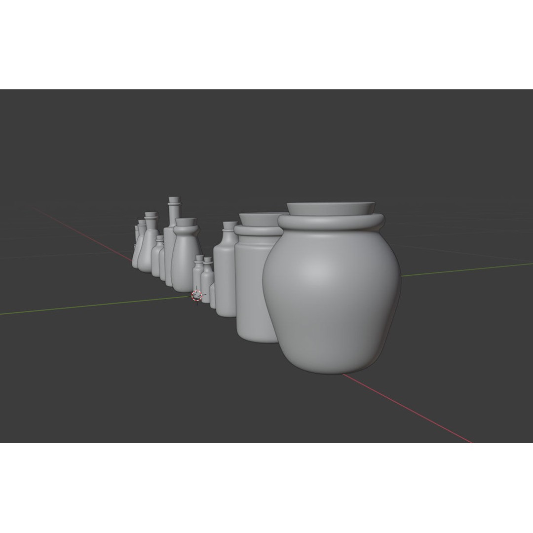 Medical Lab Bottles 3D Model – Low Poly Glassware for CG Projects - View 34