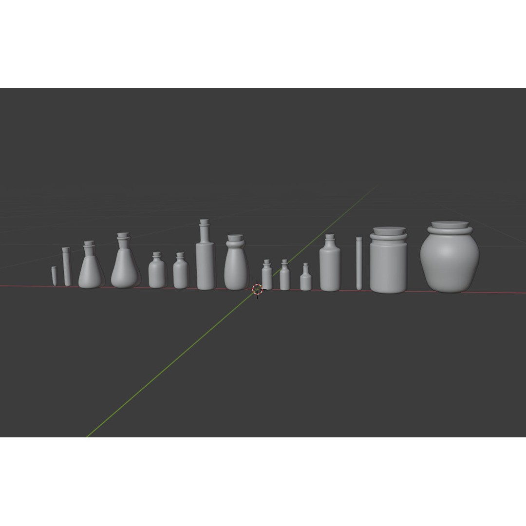 Medical Lab Bottles 3D Model – Low Poly Glassware for CG Projects - View 36