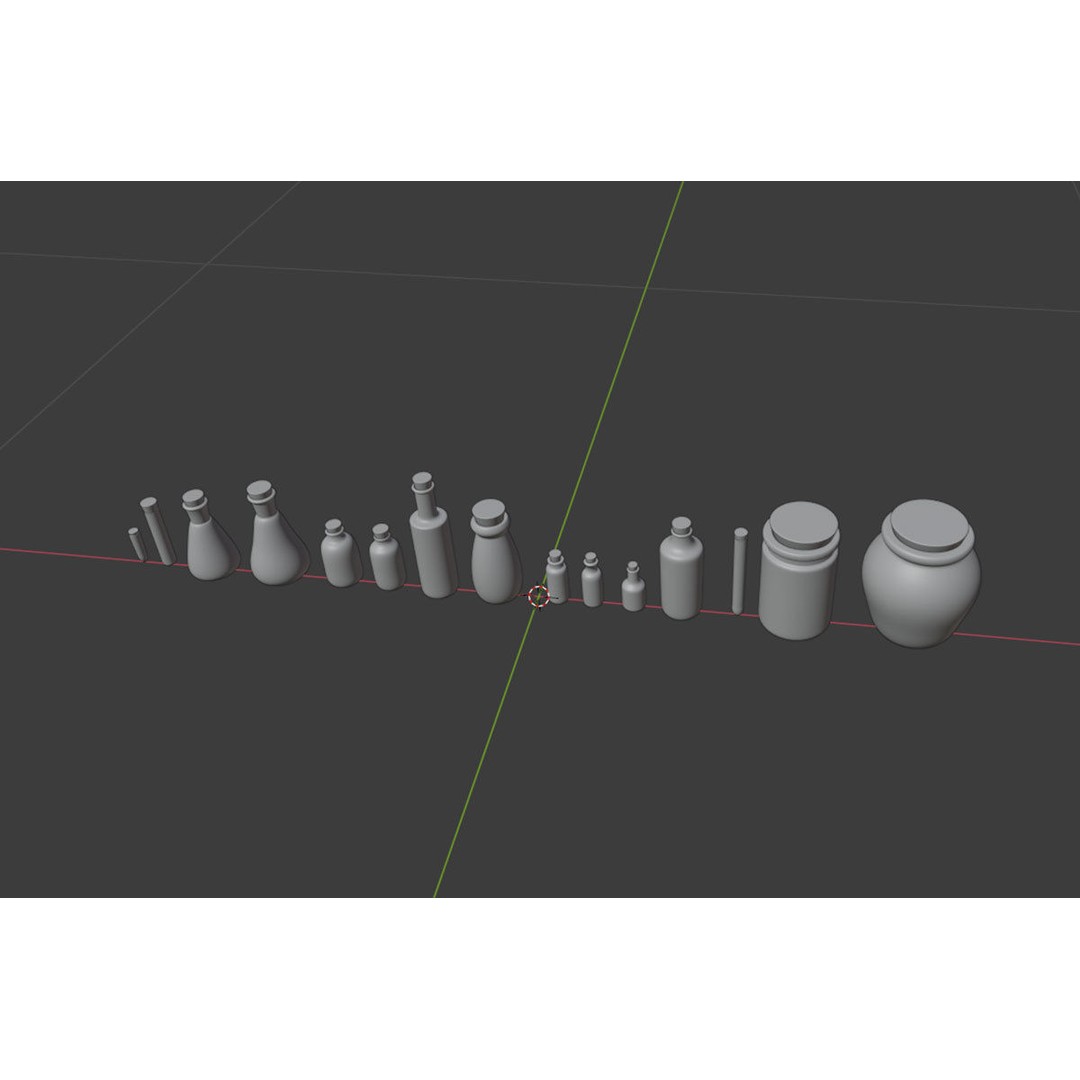 Medical Lab Bottles 3D Model – Low Poly Glassware for CG Projects - View 37