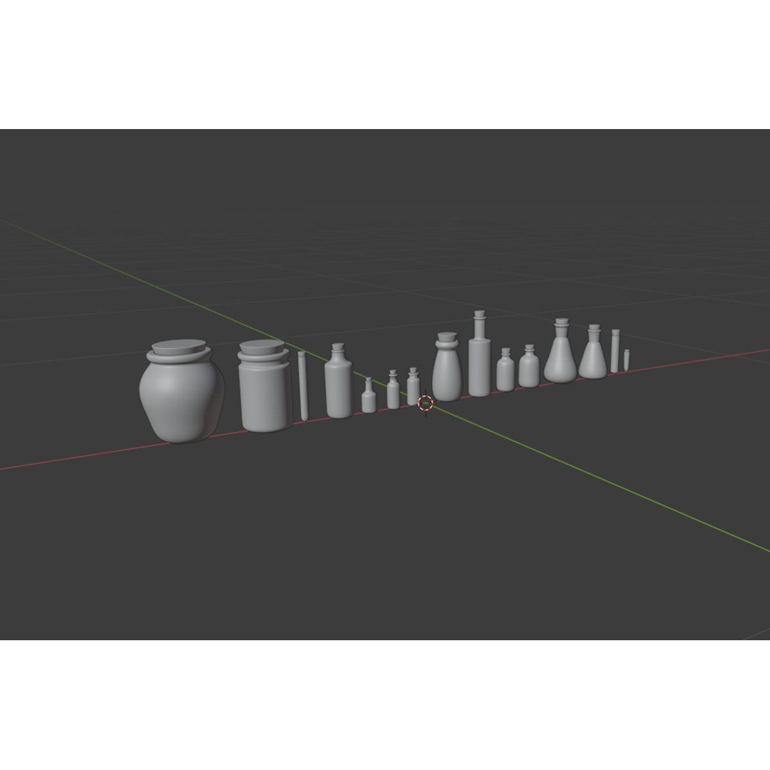 Medical Lab Bottles 3D Model – Low Poly Glassware for CG Projects - View 38