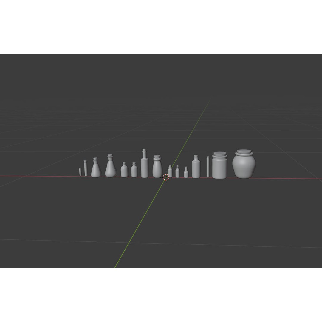 Medical Lab Bottles 3D Model – Low Poly Glassware for CG Projects - View 46