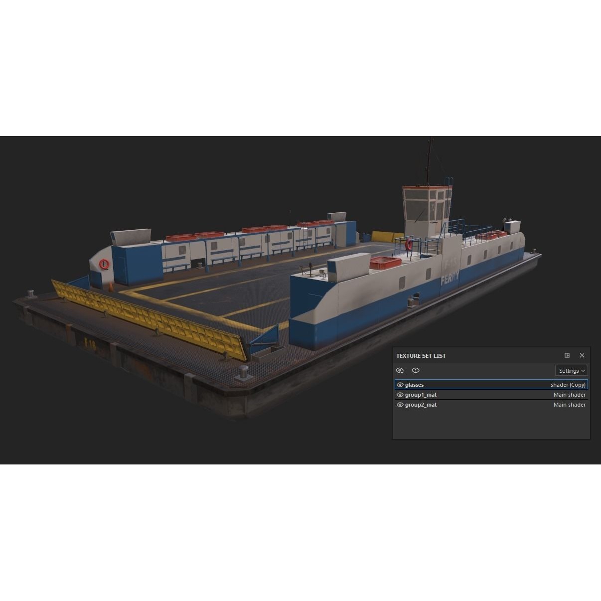 Ferry F-15 - Low-Poly Game-Ready 3D Model - View 11