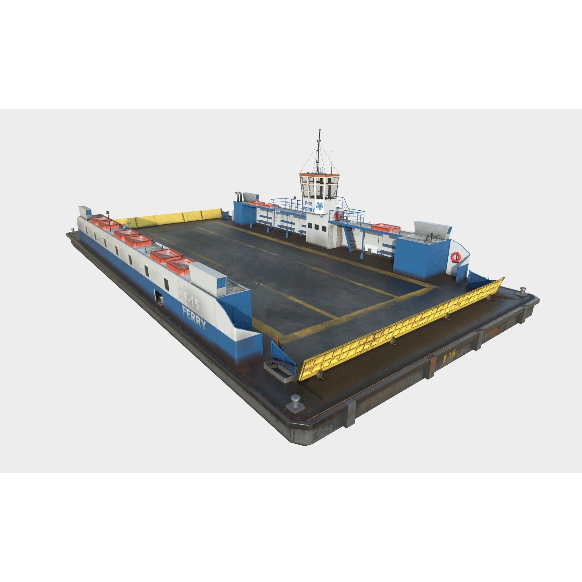 Ferry F-15 - Low-Poly Game-Ready 3D Model - View 3