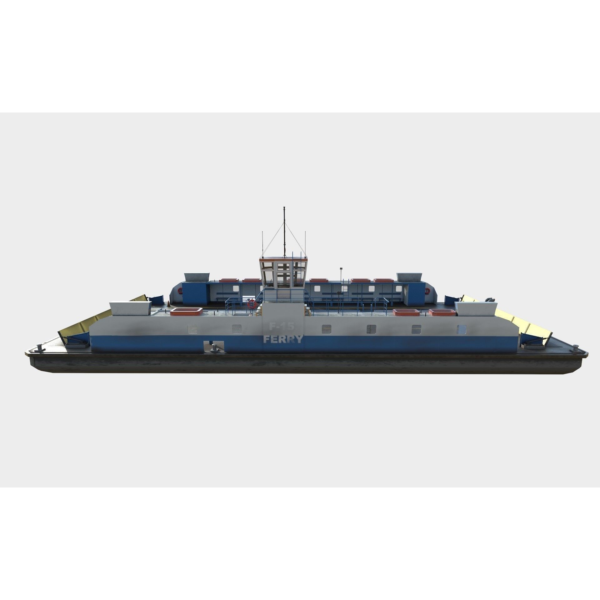 Ferry F-15 - Low-Poly Game-Ready 3D Model - View 5
