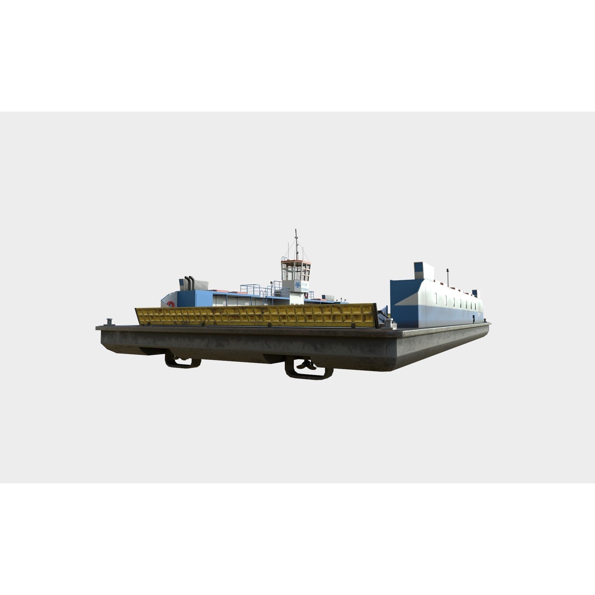 Ferry F-15 - Low-Poly Game-Ready 3D Model - View 7