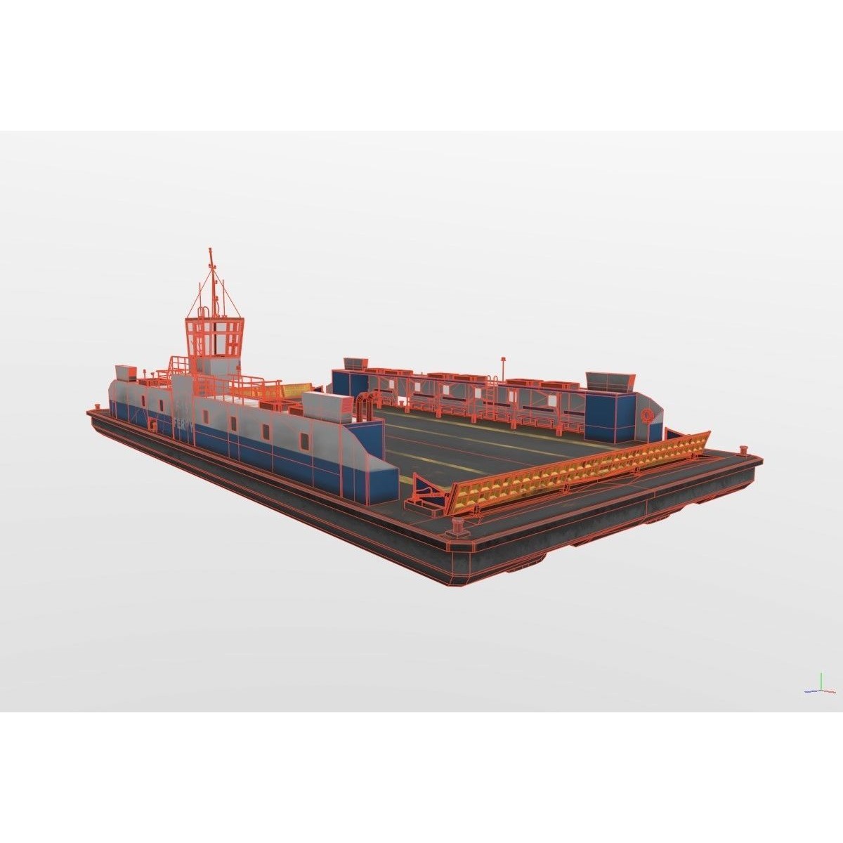 Ferry F-15 - Low-Poly Game-Ready 3D Model - View 9
