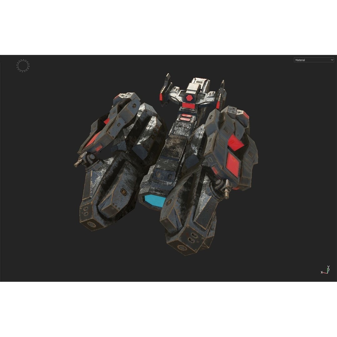 Sci-Fi Spaceship 3D Model – Low Poly PBR Game Asset, FBX - View 19
