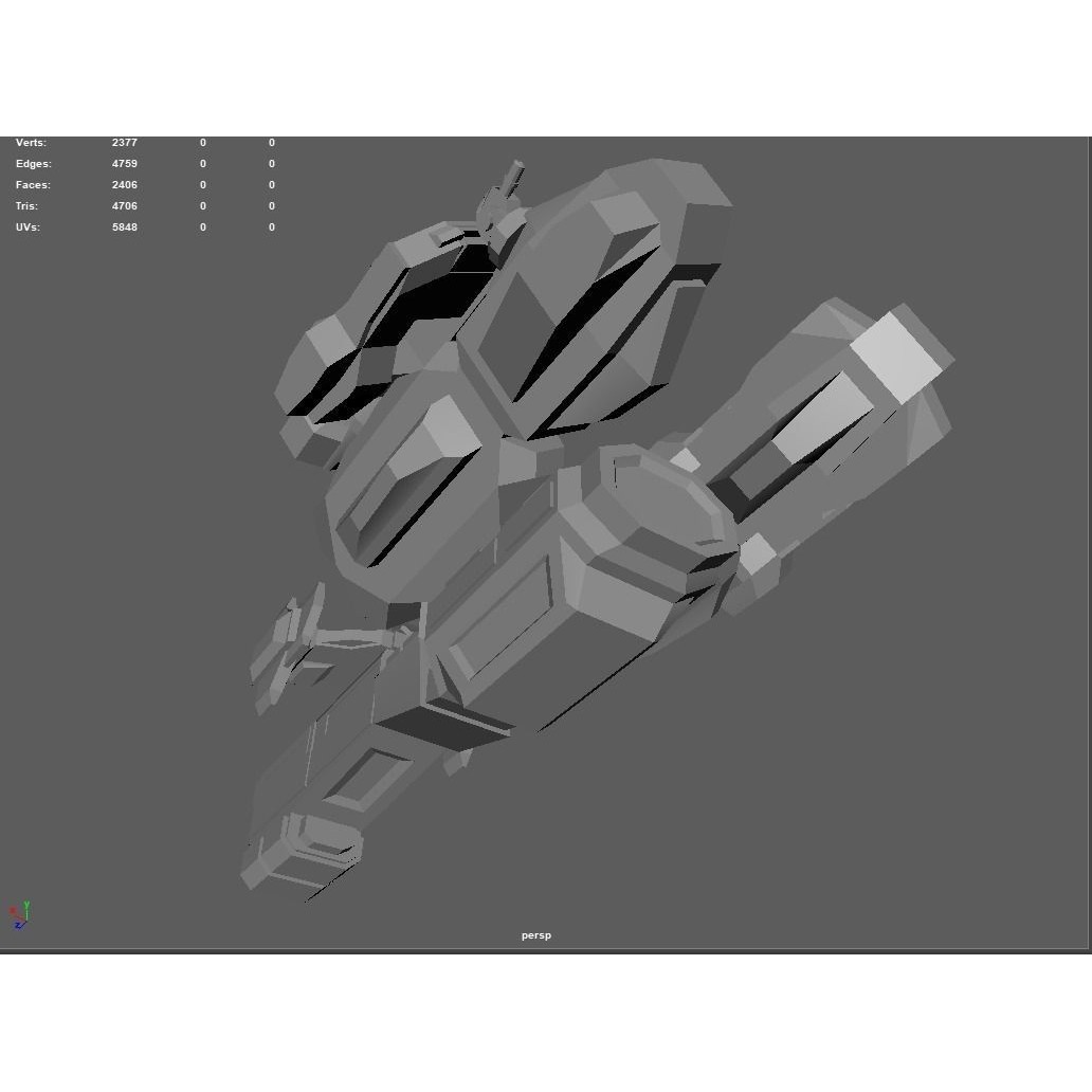 Sci-Fi Spaceship 3D Model – Low Poly PBR Game Asset, FBX - View 23