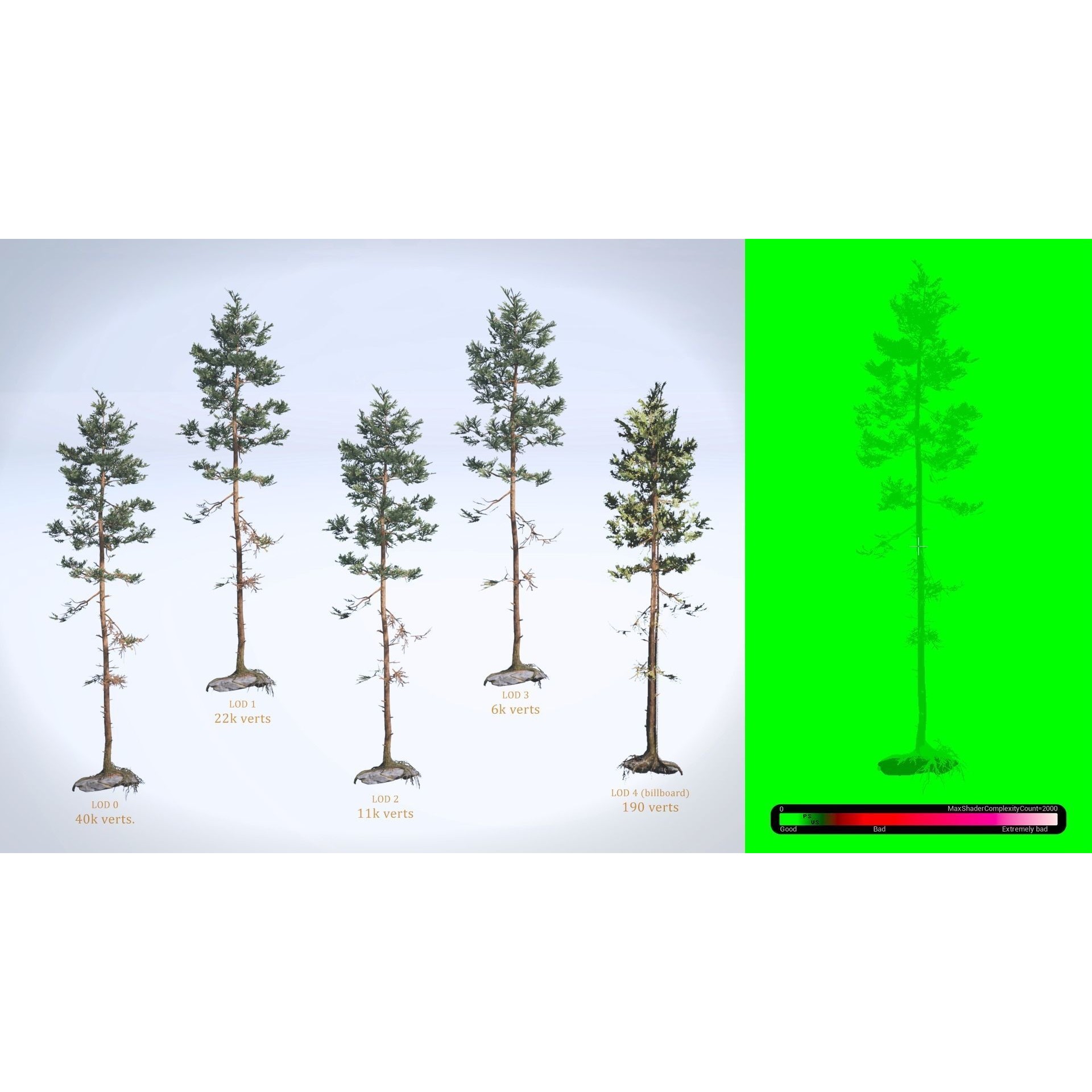 Rocky Pine Trees Forest Biome - Low-Poly Game-Ready 3D Model - View 15