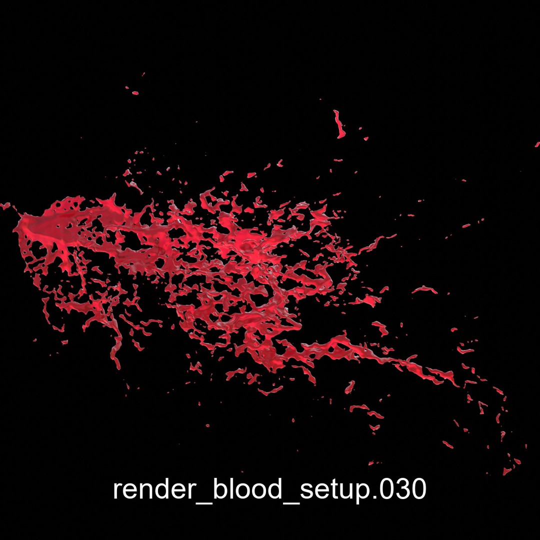 Animated Blood Splashes 3D Model – Liquid Simulation for Action Scenes, Alembic