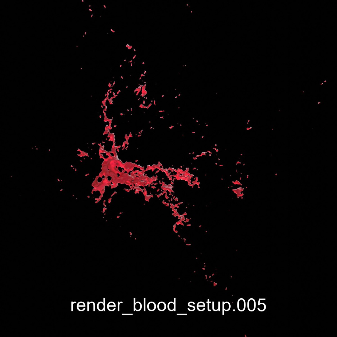 Animated Blood Splashes 3D Model – Liquid Simulation for Action Scenes, Alembic - View 11