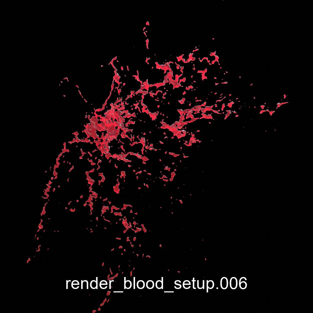 Animated Blood Splashes 3D Model – Liquid Simulation for Action Scenes, Alembic - View 12