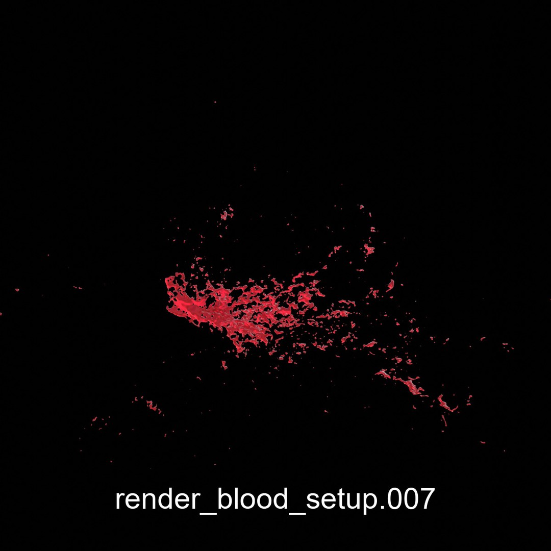 Animated Blood Splashes 3D Model – Liquid Simulation for Action Scenes, Alembic - View 13