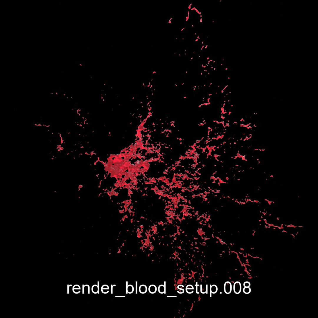 Animated Blood Splashes 3D Model – Liquid Simulation for Action Scenes, Alembic - View 14