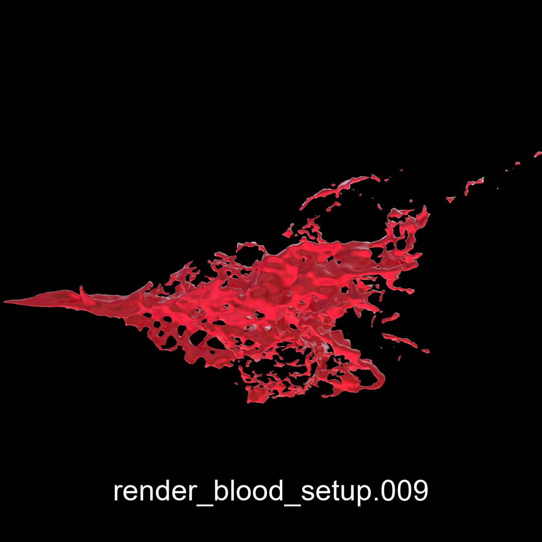 Animated Blood Splashes 3D Model – Liquid Simulation for Action Scenes, Alembic - View 15