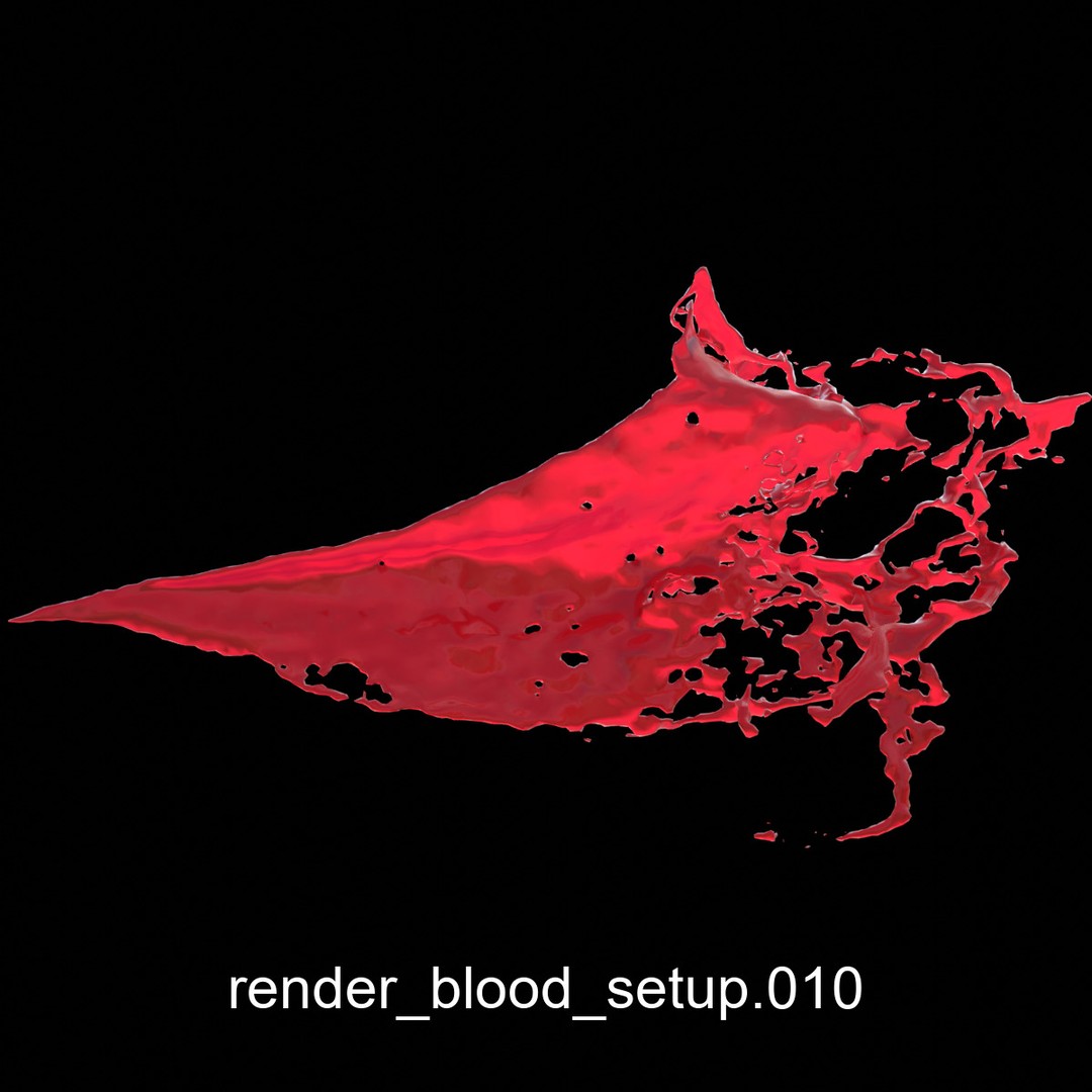 Animated Blood Splashes 3D Model – Liquid Simulation for Action Scenes, Alembic - View 16