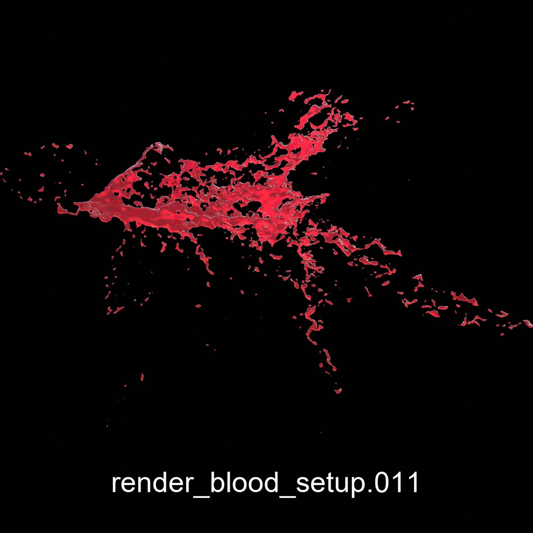 Animated Blood Splashes 3D Model – Liquid Simulation for Action Scenes, Alembic - View 17