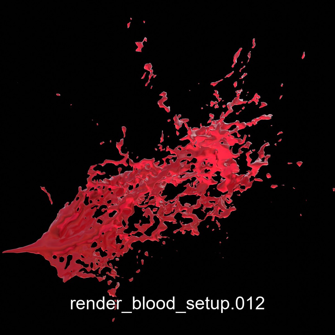 Animated Blood Splashes 3D Model – Liquid Simulation for Action Scenes, Alembic - View 18