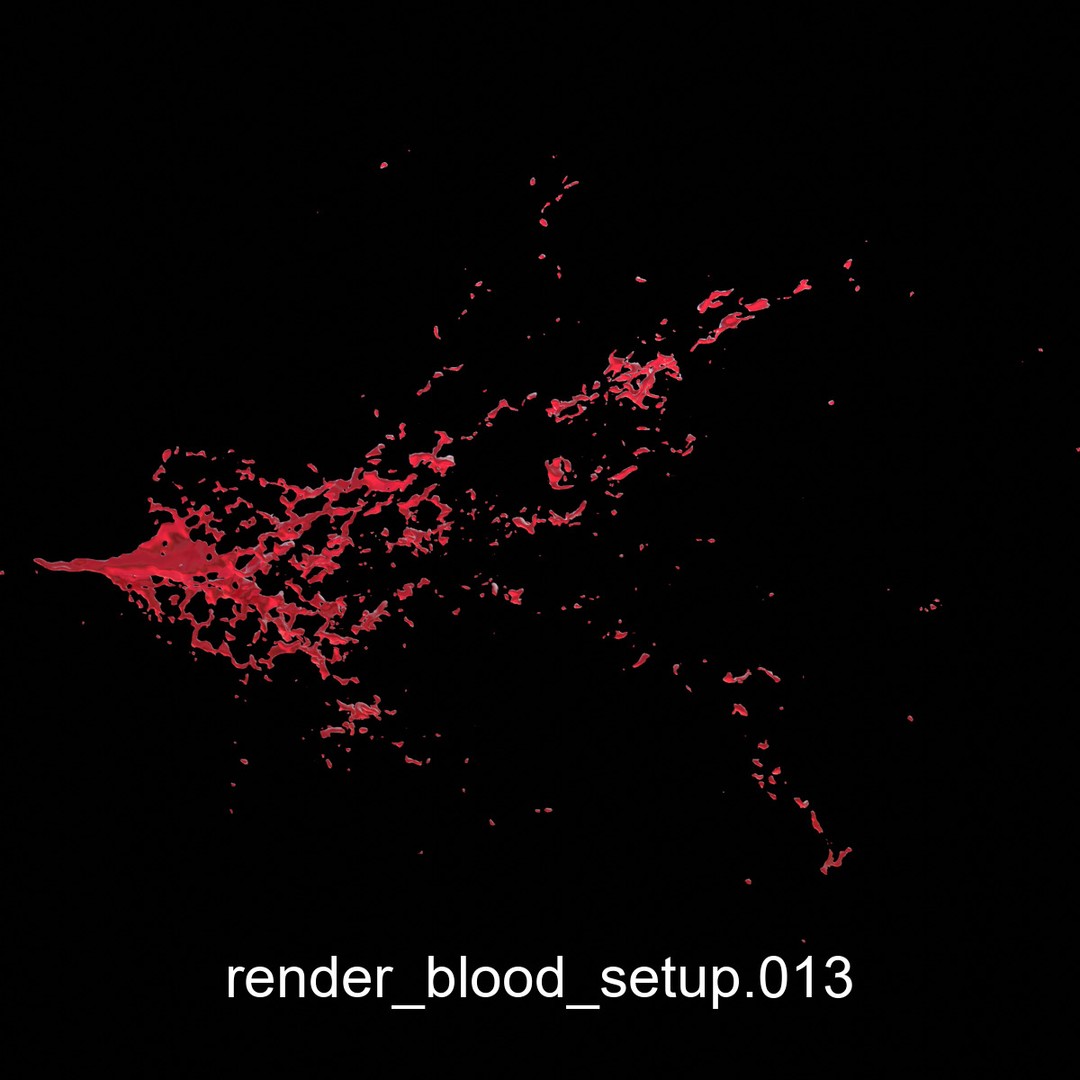 Animated Blood Splashes 3D Model – Liquid Simulation for Action Scenes, Alembic - View 19