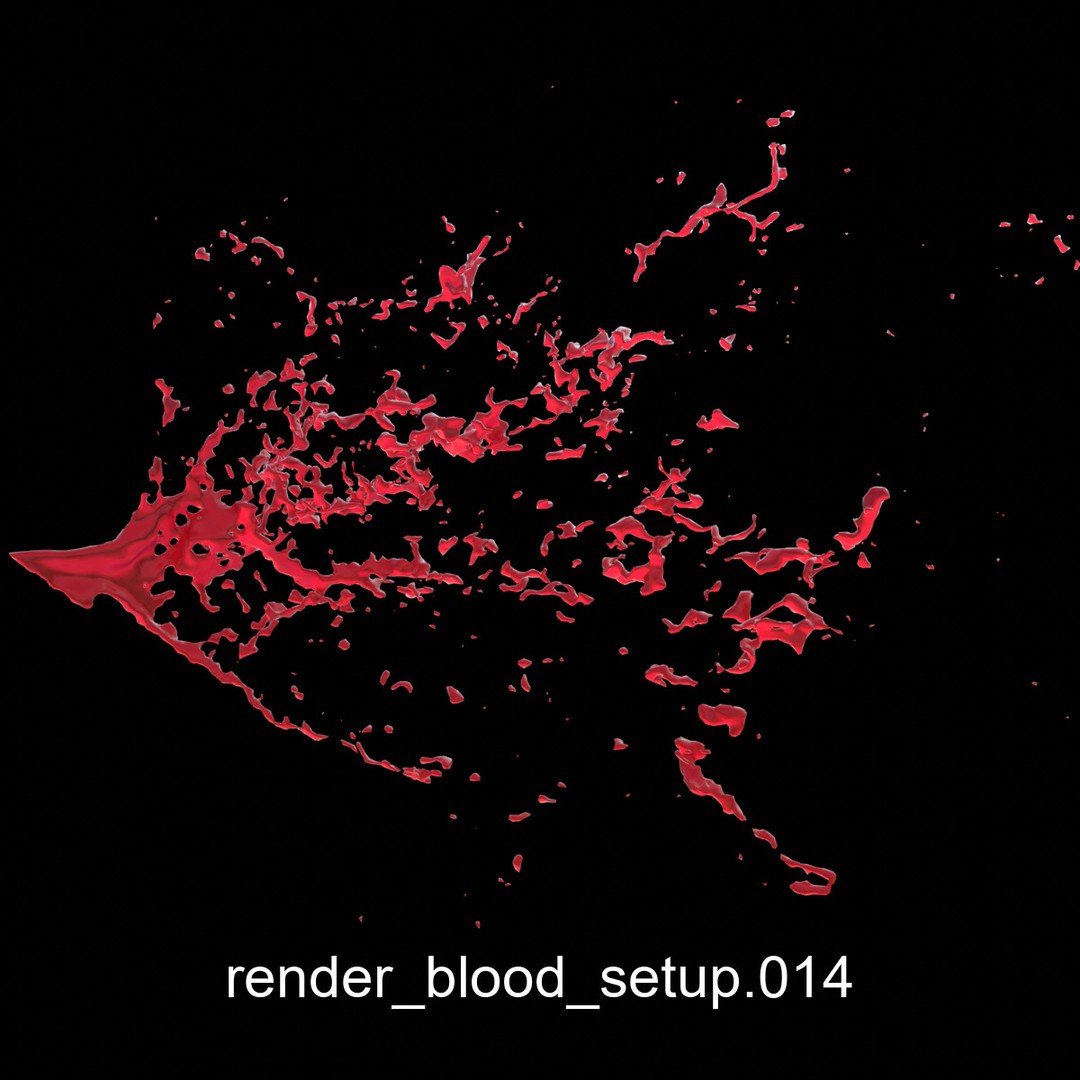 Animated Blood Splashes 3D Model – Liquid Simulation for Action Scenes, Alembic - View 20