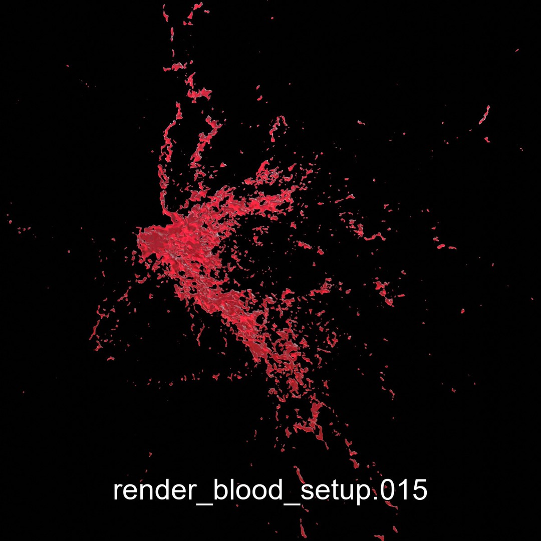 Animated Blood Splashes 3D Model – Liquid Simulation for Action Scenes, Alembic - View 21