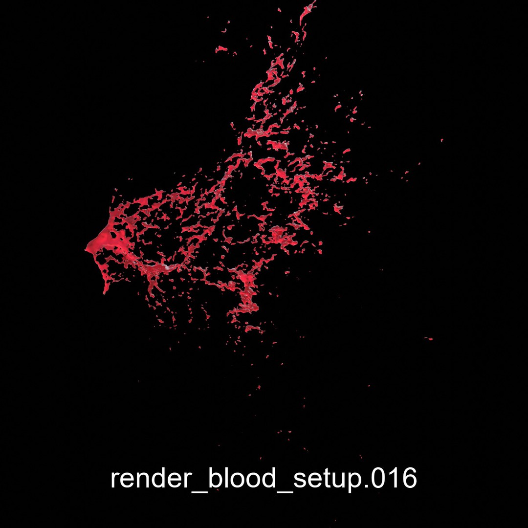 Animated Blood Splashes 3D Model – Liquid Simulation for Action Scenes, Alembic - View 22
