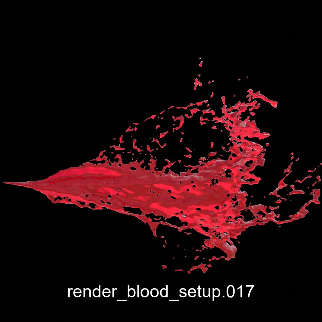 Animated Blood Splashes 3D Model – Liquid Simulation for Action Scenes, Alembic - View 23