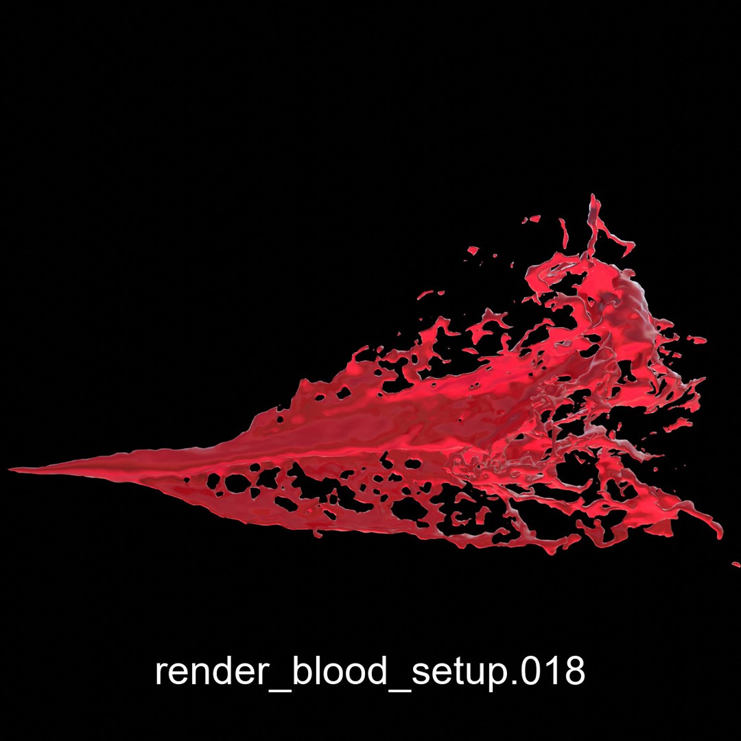 Animated Blood Splashes 3D Model – Liquid Simulation for Action Scenes, Alembic - View 24