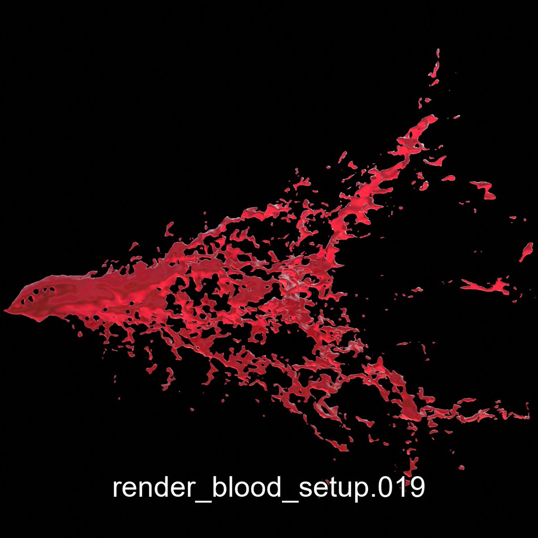 Animated Blood Splashes 3D Model – Liquid Simulation for Action Scenes, Alembic - View 25