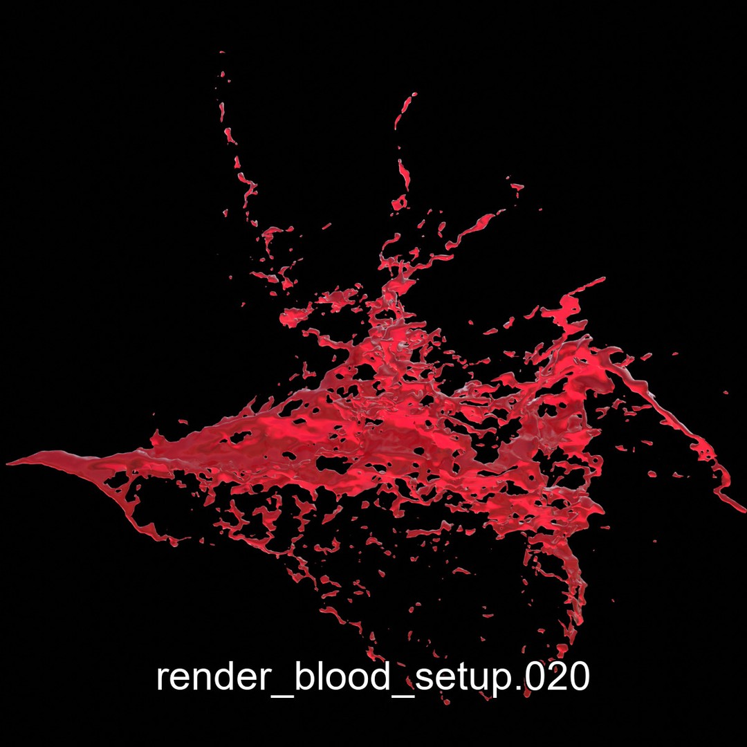 Animated Blood Splashes 3D Model – Liquid Simulation for Action Scenes, Alembic - View 26